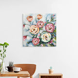 Modern Floral Canvas Wall Art for Living Room : Abstract Flower Canvas Paintings Textured Artwork Pictures Decorations For Bedroom,Dining Room Wall Decor…