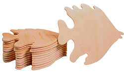 Creative Hobbies Unfinished Wood Fish Cutout Shapes, Ready to Paint or Decorate, 3.5 Inch Wide,
