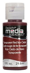 Deco Art Media Fluid Acrylic Paint, 1-Ounce, Transparent Red Iron Oxide