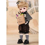 MEESock Cute Boy 1/6 BJD Doll SD Dolls 10Inch Lifelike Ball Jointed Doll DIY Toys with Clothes Shoes Wig Makeup Best Gift for Boys Girls