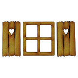 YoJiSa Fairy Window Craft Kit 3D Self-Assembly Wooden Fairy Elf Door and Window Kits Garden Decor Vintage House Miniature Landscape Dollhouse Ornament Accessories Children DIY Gift