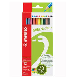 Stabilo GREENcolors Colored Pencils - 12-Color Set
