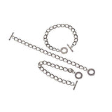 Bulk Buy: Darice DIY Crafts Curb Chain Bracelet with Toggle Clasp Nickel (6-Pack) 1921-97