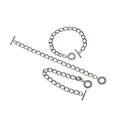 Bulk Buy: Darice DIY Crafts Curb Chain Bracelet with Toggle Clasp Nickel (6-Pack) 1921-97