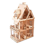 ROBOX Wooden 3D Puzzle for Adults- Assembled Construction Building Puzzles Gothic Villa DIY Building Models Kits