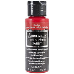 DecoArt Americana Multi-Surface Satin Acrylics Paint, 2-Ounce, Lipstick