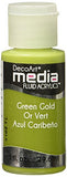 Deco Art Media Fluid Acrylic Paint, 1-Ounce, Green Gold
