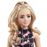 Barbie Doll, Kids Toys, Blonde with Curvy Body Type, Fashionistas, Girl Power-Print Outfit, Clothes and Accessories