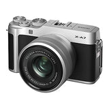 Fujifilm X-A7 Mirrorless Digital Camera w/XC15-45mm F3.5-5.6 OIS PZ Lens, Silver