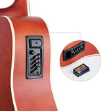 Electric Acoustic Guitar, 41" Full-Size Guitar Acoustic Electric Natural Electric Acoustic Guitar Cutaway Beginners Bundle Kit, by Vangoa