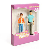 Beverly Hills Doll Collection TM Sweet Li'l Family Set of 2 Action Figures Set Mom and Dad Dollhouse People