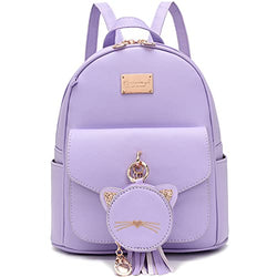Mini Backpack for Women Small Backpack Purse for Teen Girls Leather Backpack Purse Travel Satchel Bag Bookbag Kids Backpack Purple