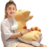 N-A Soft Calico Cat Big Hugging Plush Body Pillow, Cute Stuffed Kitty Animals Toy Pillow Cushion Home Decor Gifts,Yellow(15.7/23.6/31.5/39.4 Inch)