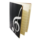 MOREYES Blank Sheet Music Composition Manuscript Staff Notebook with 50 Pages 26x19cm (Music clef notebook)