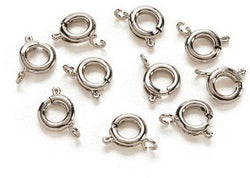 Darice Jewelry Making Clasps Spring Ring Clasp Bright Silver 7mm (6 Pack) 1921 16 Bundle with 1
