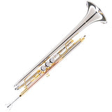 Mendini MTT-30CN Nickel Plated Intermediate Double-Braced Bb Trumpet