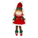 SCS Direct Elf Plush Christmas Stuffed Toys- 12" Boy and Girl Elves (Set of 2) Holiday Plush Characters