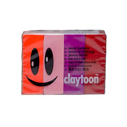 Van Aken International – Claytoon – Non-Hardening Modeling Clay – VA18154 – Pretty – neon red,