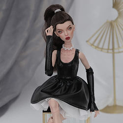 ZXCVBN Cool Girl BJD Doll 1/4 Resin Ball Jointed SD Dolls, Include Hand Painted Makeup, Fashion Clothes, High About 39 cm 15.4 in, Best New Year Gift