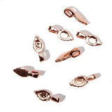 Darice Jewelry Making Bail Mounts 8Pc Rose Gold 18X7mm (3 Pack) Rg1042 Bundle with 1 Artsiga Crafts