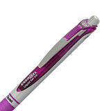 Pentel EnerGel Deluxe RTX Retractable Liquid Gel Pen, 0.7mm, Metal Tip, Violet Ink, 2 Pack