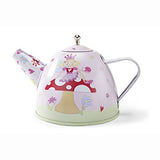 Lucy Locket Fairy Tale Metal Tea Set & Carry Case Toy (14 Piece Pink Tea Set for Children)