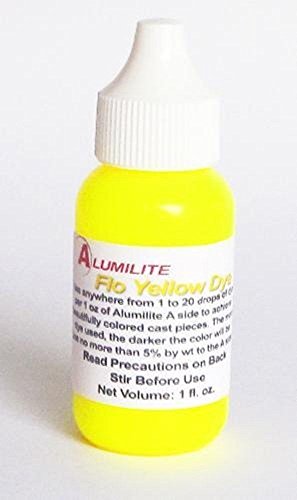 Alumilite Dye Florescent Yellow 1 OZ (1) Bottle RM