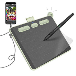 Parblo Ninos Graphic Drawing Tablet - Digital Tablet Tilt Function of 8192 Levels Pressure Sensitive Battery-Free Stylus, 6 X 4inch 5 Shortkeys Drawing Pen Tablets for Art Designer & Education (Green)