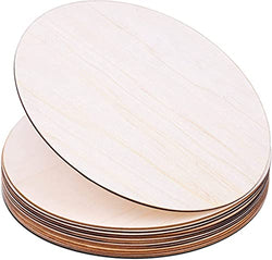 22 Pieces 12 Inch Round Wood Discs for Crafts, Unfinished Wood Circles Wood Rounds Wooden Cutouts for Crafts, Door Hanger, Door Design and Wedding Decorations