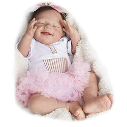 JIZHI Reborn Baby Dolls - 20-Inch Bathable Body Realistic Newborn Baby Dolls Lifelike Baby Girl Handmade Real Life Dolls with Clothes Gift Set for Kids Age 3+