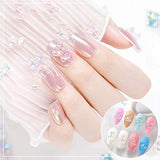 144pcs 3D Cute Bear Resin Nail Art Decorations- Crystal Bear Shaped Aurora Rhinestones in 6 Styles Nail Glitter Jelly Ornaments in 3 Sizes Nails Art Accessories for Nail Art Design Manicure Tips Decor