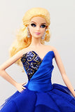 Cora Gu [Handmade Dress Fit for Doll Handmade Sapphire Blue Ball Gown/Princess Dress Fit for 12" Doll（Dolls' not Included