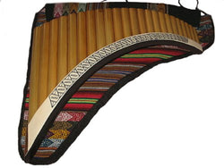 Professional Handmade Pan Flute, Right Hand Instrument Pan Pipe Bamboo Peru