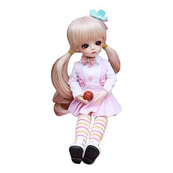 UCanaan BJD Doll, 1/6 SD Dolls 12 Inch 18 Ball Jointed Doll DIY Toys with Full Set Clothes Shoes Wig Makeup, Best Gift for Girls-Nanxun