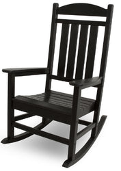 POLYWOOD R100BL Presidential Outdoor Rocking Chair, Black