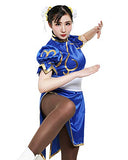 miccostumes Women's Chun Li Cosplay Costume Medium Blue and White