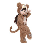 LoveinDIY 14.2 Inch BJD American Doll with Cloth Dress Up Girl Figure for DIY Customizing - Monkey