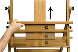 Creative Mark Da Vinci Multimedia Multi-Angle Convertible Wood Art Easel - Elm Wood Oil Finish 24x28" Base Footprint 70" H 34" Table Height