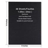Sketchbook - Art Sketchbooks, 9" x 12" Inches Hardcover Sketch book, 46 Sheets, Sketchbook for Drawing, Sketching, and Journal, Double Sided Texture for Kids, Teens, Adults, Artist Pro, Amateurs