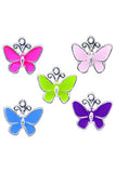 HooAMI 20 SP Mixed Enamel Butterfly Charm Pendants 19x17mm