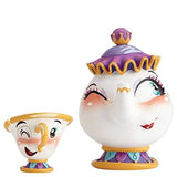 Enesco World of Miss Mindy Disney Beauty and The Beast Mrs. Potts and Chip Figurine Set, 4.06 Inch, Multicolor