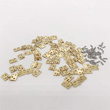 SUPVOX 12pcs Antique Bronze Mini Hinges Folding Hinge with Replacement Screws for Wooden Jewelry Box Dollhouse Crafts
