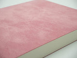 5.7 x 3.8 inches Notebook Handmade Soft Pink Fabric Cover, 192 lined Pages | Lay Flat Binding | Cream Paper, A6 Size