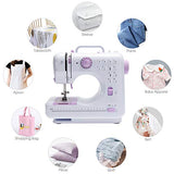 FutureCharger Sewing Machine, Portable Sewing Machine Mini Sewing Machines Handheld Sewing Machine with 12 Built-in Stitches, 2 Speeds, Foot Pedal, Extension Table for Adult Beginners/Household/Tailor