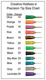 Creative Hobbies Glue Applicator Syringe for Flatback Rhinestones & Hobby Crafts, 5 Ml with 14 Gauge Olive Precision Tip - Value Pack of 10