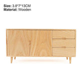 BARMI 1:12 Dollhouse Cabinet Exquisite DIY Wooden Miniature Dollhouse Cabinet Sideboard,Perfect DIY Dollhouse Toy Gift Set Wood