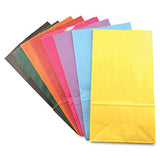 Hygloss Gusseted Flat Bottom Bags, 4.5 by 2.5 by 8.5-Inch, Assorted Colors