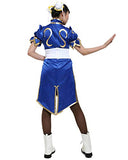 miccostumes Women's Chun Li Cosplay Costume Medium Blue and White