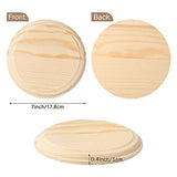 Pllieay 2Pcs 7 Inch Round Wooden Plaque Unfinished Circle Plaque, Wood Display Base for Craft Projects