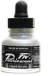 Daler-Rowney FW Pearlescent and Shimmering Liquid Acrylic (Silver Pearl) 1 pcs sku# 1874910MA
